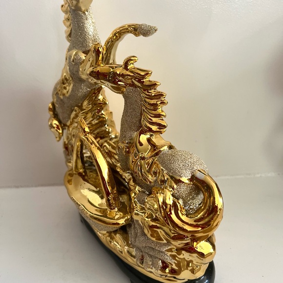 Gold and Silver Horse Figurine - Picture 3 of 6